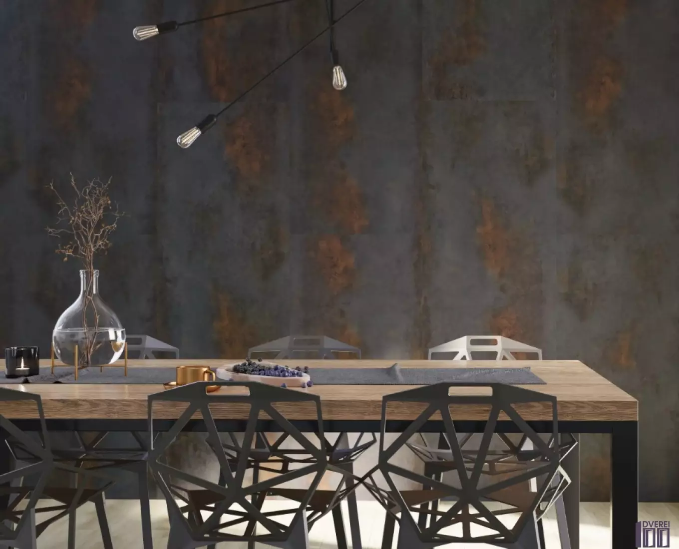 Вінілова стінова панель SPC SPeCtra Wall Гематит мідний 2504 1 м кв._3