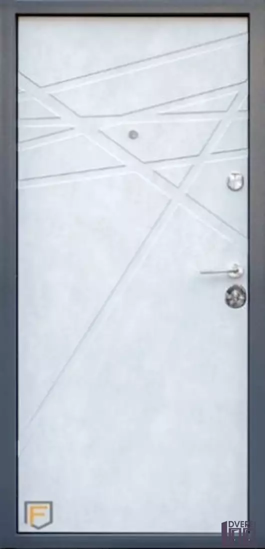 Двері вхідні Форт Нокс СТАНДАРТ (МДФ/МДФ) Квартира Бетон темний / Бетон сніжний DG-41_2