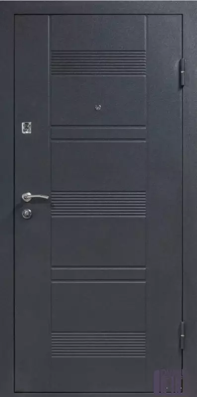 Двері вхідні метал/мдф БЦ- 132 Чорний муар /Венге сірий горизонт