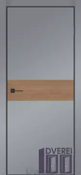 Двері міжкімнатні DARUMI SINTRA Modern-03 з алюмін. торцем (ал/чорн) Сріблястий блиск