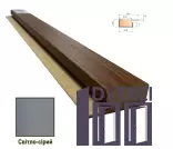 Стартова планка МДФ 1234 Світло сірий 33,2*11,6*2800 (1 шт.)