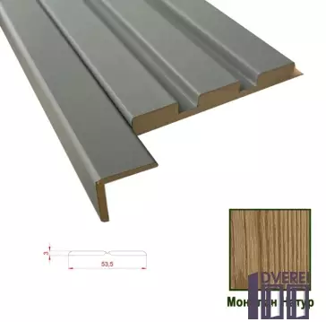 Універсальний декоративний кут МДФ 0354 Монблан Натур 54 х 3 х 2800 (1 шт.)