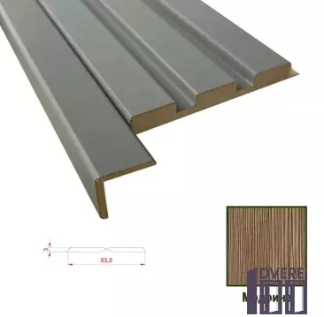 Універсальний декоративний кут МДФ 0354 Модрина 54 х 3 х 2800 (1 шт.)