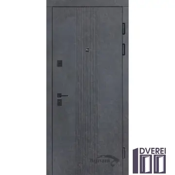 Двері вхідні ARTIZ МДФ/МДФ ТИП 14 М: 251 Мармур темний/Біла шагрень