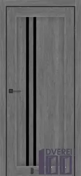 Двері міжкімнатні КДФ Прага (Бук Графіт) скло BLK