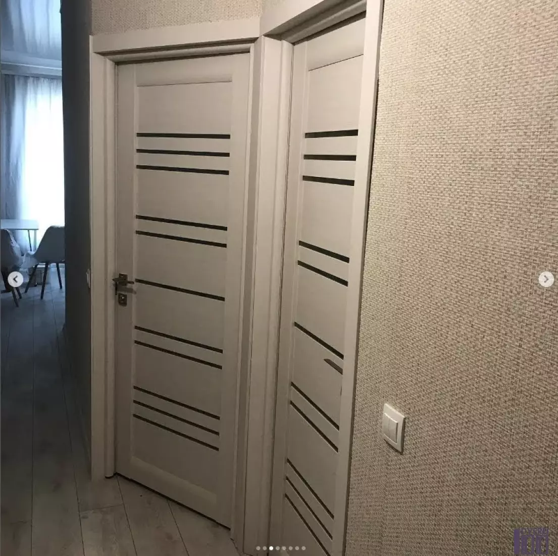 Двері міжкімнатні DARUMI Версаль Дуб Ольс (з чорним склом) ПВХ ELBEGY_3