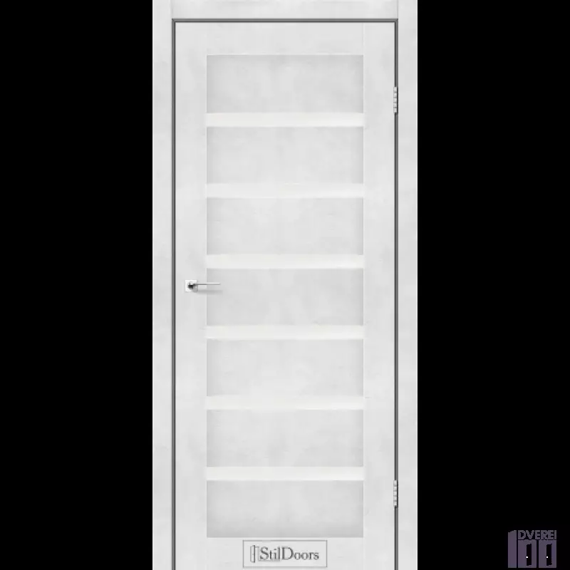Двері міжкімнатні Stil Doors FLORIDA Світлий бетон  Сатін білий