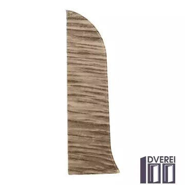 Заглушка для плінтуса з кабельканалом ліва (дуб темний)