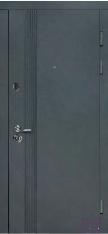 Двері вхідні ARTIZ МДФ/МДФ ТИП 9 М: 172 Антрацит/Біла шагрень