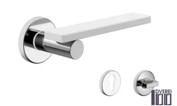 Ручка DND на розеті MINIMA MN12-ZCBI хром/білий