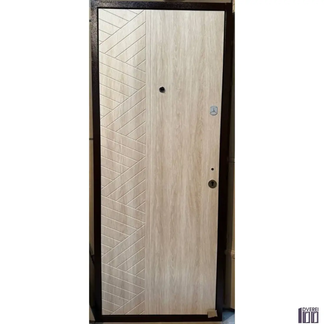 Двері вхідні Портала КОМФОРТ Мод. F-2 Дуб немо карбон/дуб немо лате_2