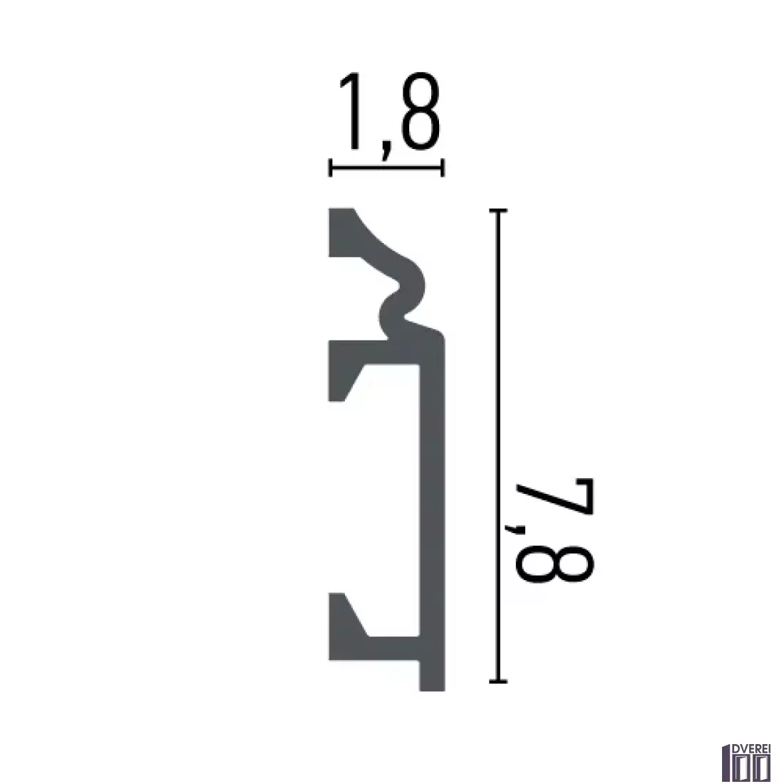 Плінтус дюрополімерний Grand Decor HCR 507 78*18*2000 мм_2