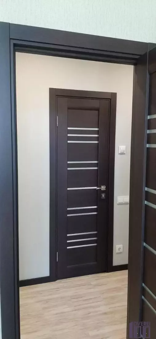 Двері міжкімнатні DARUMI Версаль Венге панга ( скло сатин ) ПВХ ELBEGY_3