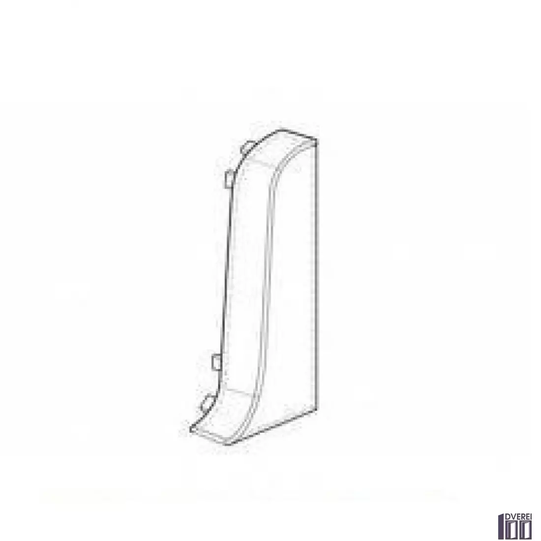 Заглушка для плінтуса з кабельканалом права (акація сіра)_2