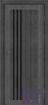Двері міжкімнатні MSDoors Кол.HOLST Мод. NEVADA Вудгрей (Чорне скло)