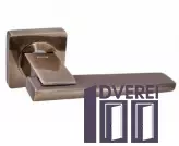 Ручка на розетці KEDR R08.142-AL-AB квадрат (колір антична бронза)