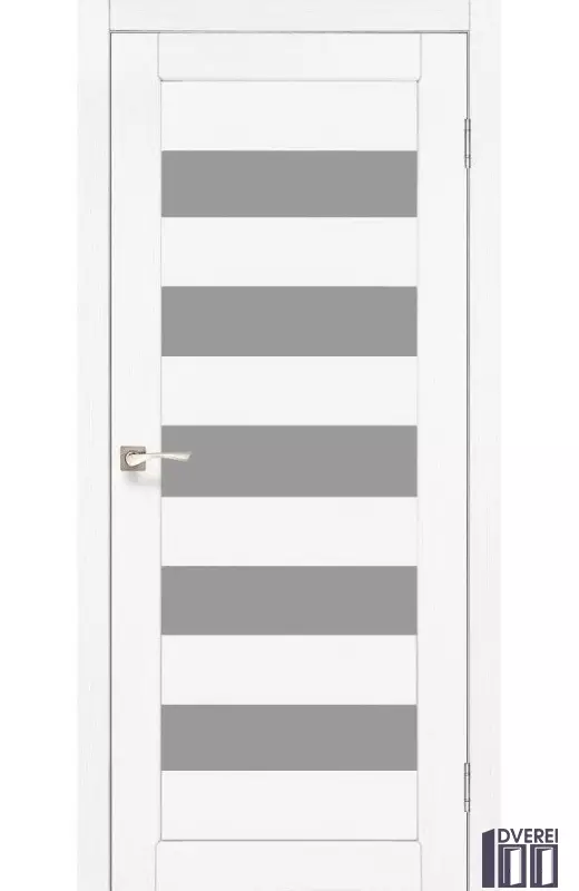 Двері міжкімнатні Korfad PORTO PR-08 Ясень білий сатин білий