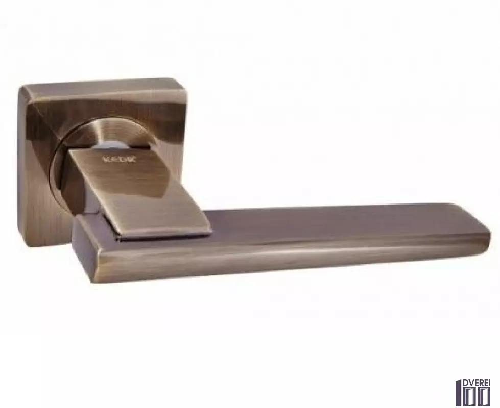 Ручка на розетці KEDR R08.142-AL-AB квадрат (колір антична бронза)