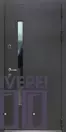 Двері вхідні метал/мдф ПУ- Вітраж Сірий /антрацит