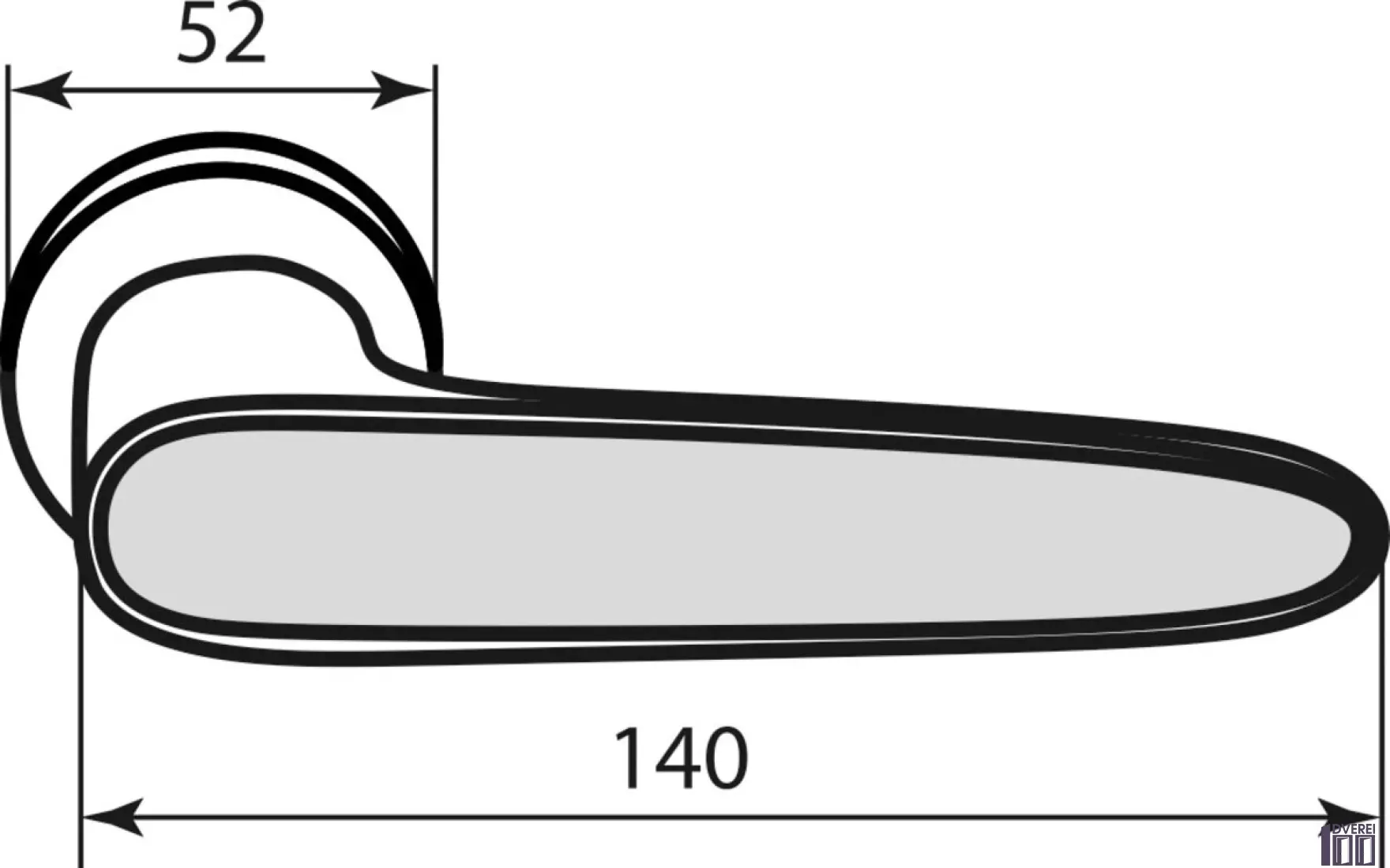 Ручка RDA Idea хром/чорний 1/2 ф/з 49054_2
