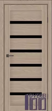 Двері міжкімнатні MSDoors Кол.FASHION Мод. LOUISIANA Акація (Чорне скло)