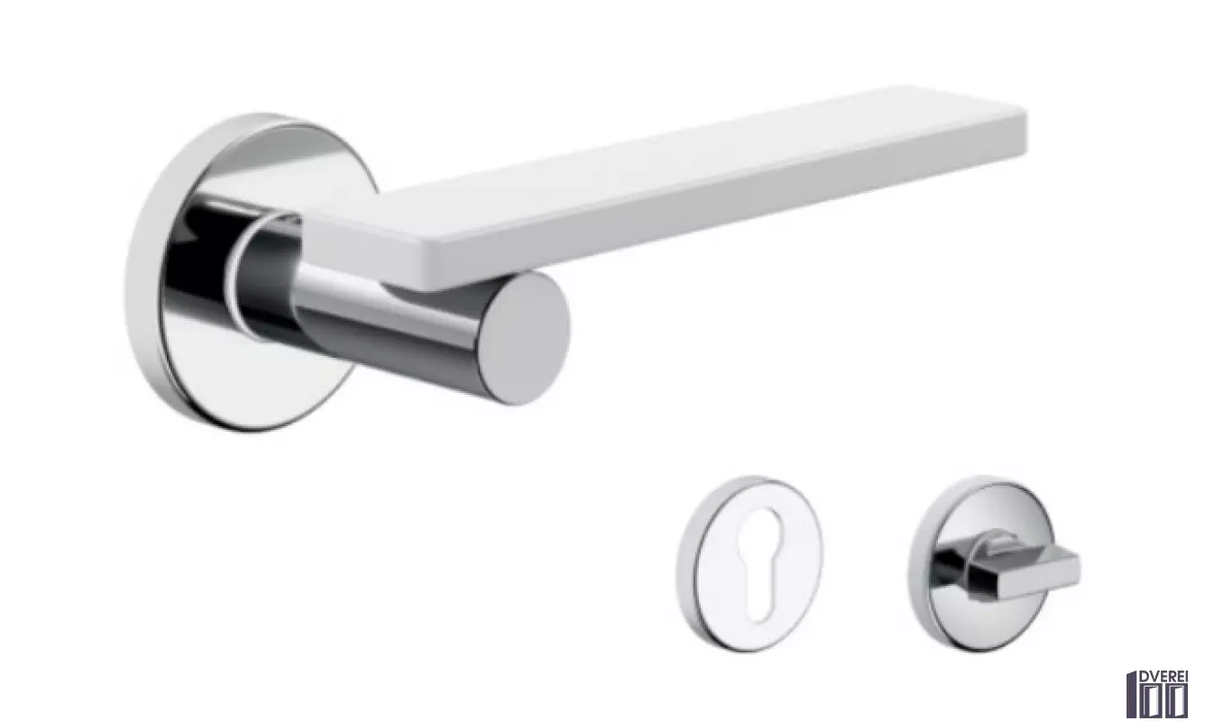 Ручка DND на розеті MINIMA MN12-ZCBI хром/білий