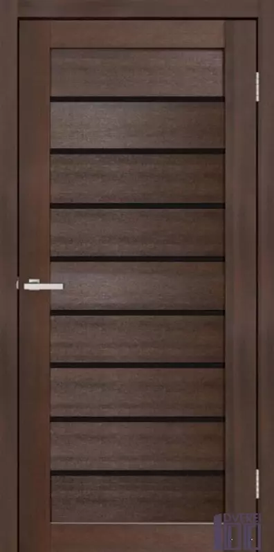 Двері міжкімнатні DOORS Смарт-ПВХ Мод. C018 ВG Бордо Скло чорне