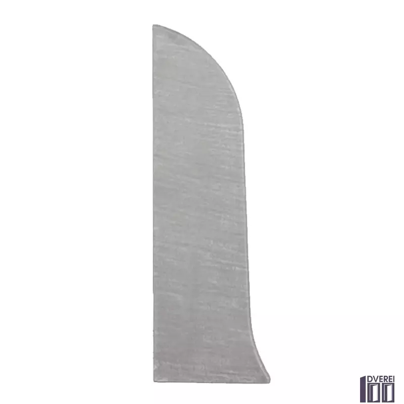 Заглушка для плінтуса з кабельканалом ліва (сріблясто сірий)