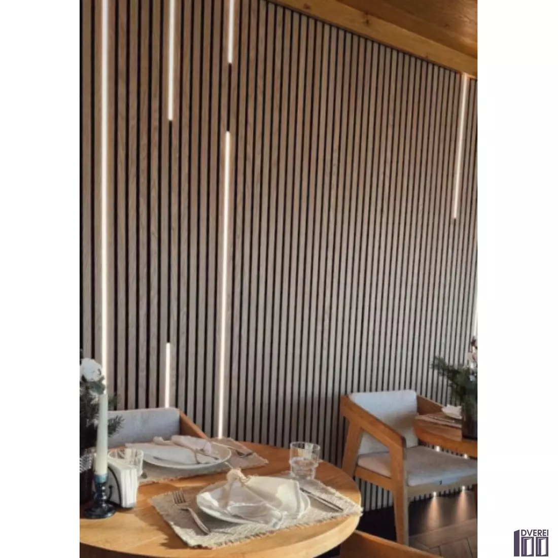 Декоративна акустична панель 2800*300*18 мм Горіх Салерно_5