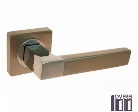 Ручка на розетці KEDR R08.103-AL-AB квадрат (колір антична бронза)