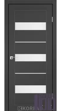 Двері міжкімнатні Korfad PORTO PR-12 Super PET Антрацит сатин білий