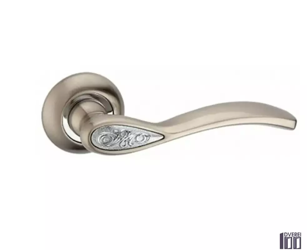 Ручка на розетці KEDR R10.1313-AL-SN/CP колiр (сатiн/хром)