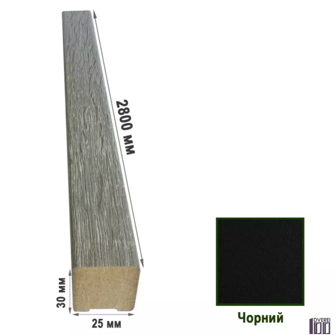 Рейки декоративні МДФ 2529 Чорний 25х30х2800 (1 шт.)_5