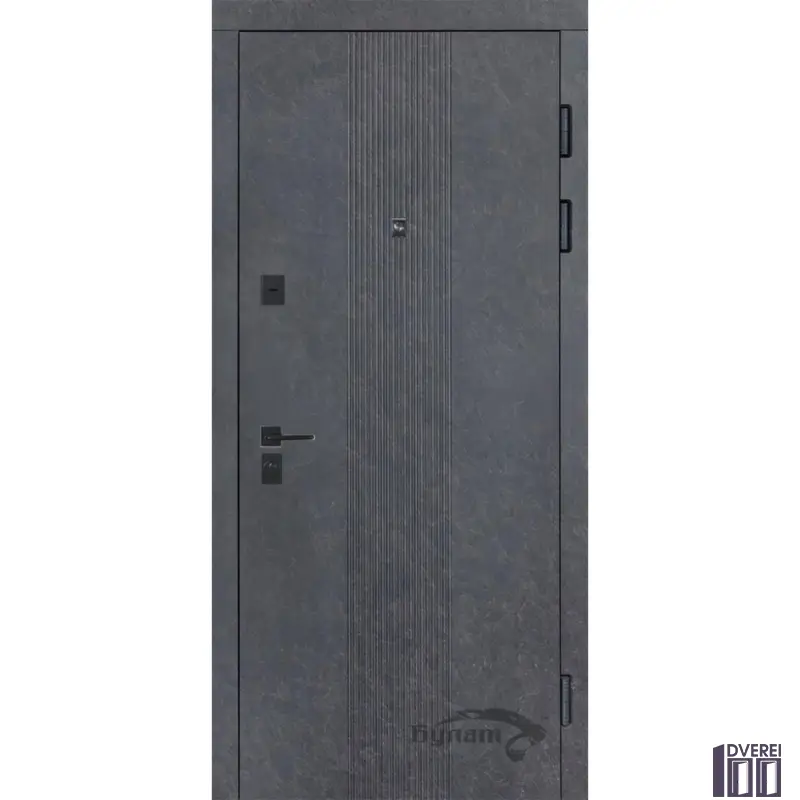 Двері вхідні ARTIZ МДФ/МДФ ТИП 14 М: 251 Мармур темний/Біла шагрень