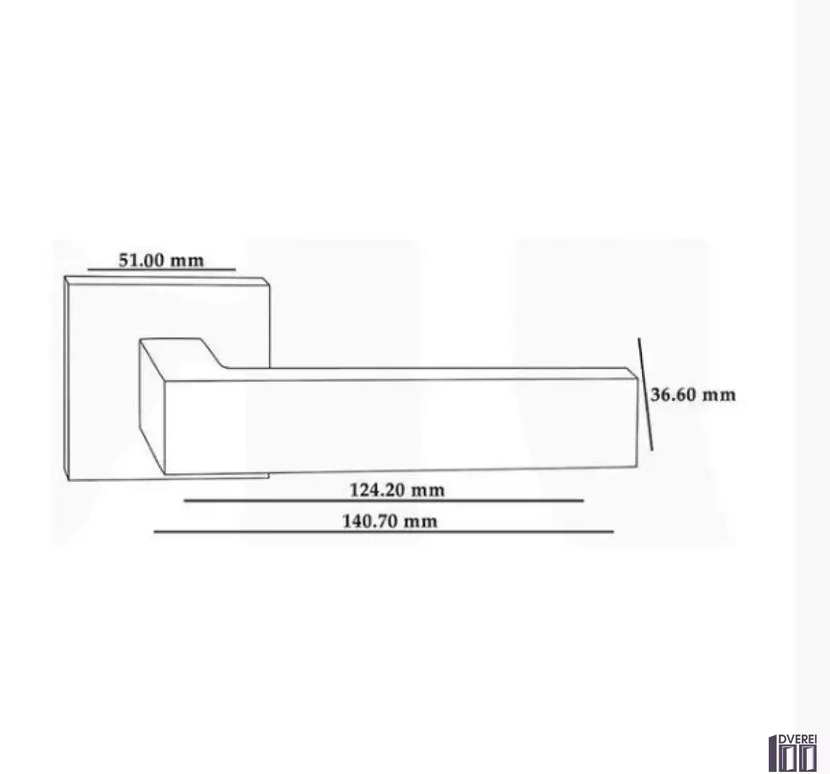 Ручка на розетці OROandORO QUATTRO 106-15E MSN - Матовий нікель 51*51 mm_2