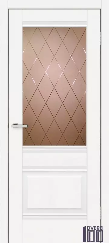 Двері міжкімнатні DOORS Смарт-ПВХ Мод. C070 Дуб Меренго Скло бронза