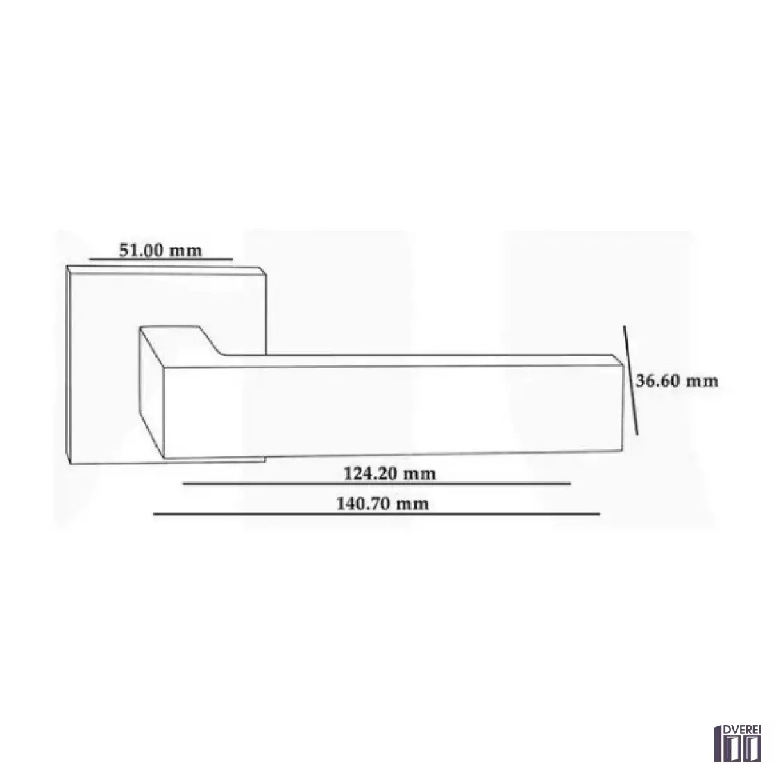 Ручка на розетці OROandORO QUATTRO 106-15E Black -Чорний матовий 51*51 mm_3
