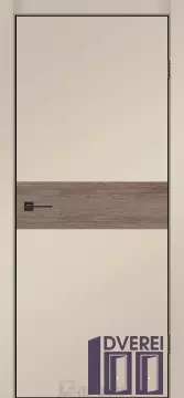 Двері міжкімнатні DARUMI SINTRA Modern-03 з алюмін. торцем (ал/чорн) Сріблястий тауп