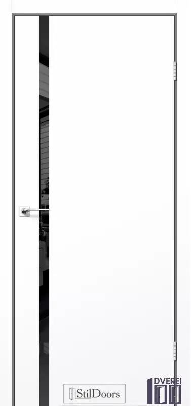Двері міжкімнатні Stil Doors LOFT GLASS Білий мат. Алюмин. торець