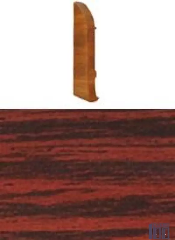 Заглушка для плінтуса з кабельканалом ліва (махагон)