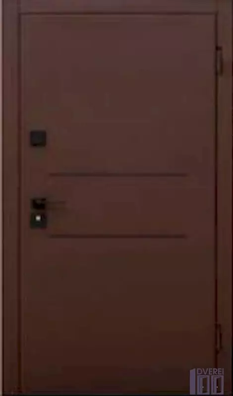 Двері вхідні Форт Нокс ГРАНД (Метал/МДФ) Вулиця Матовий цинк корич 8019+молдинги/Дуб немо сріблястий