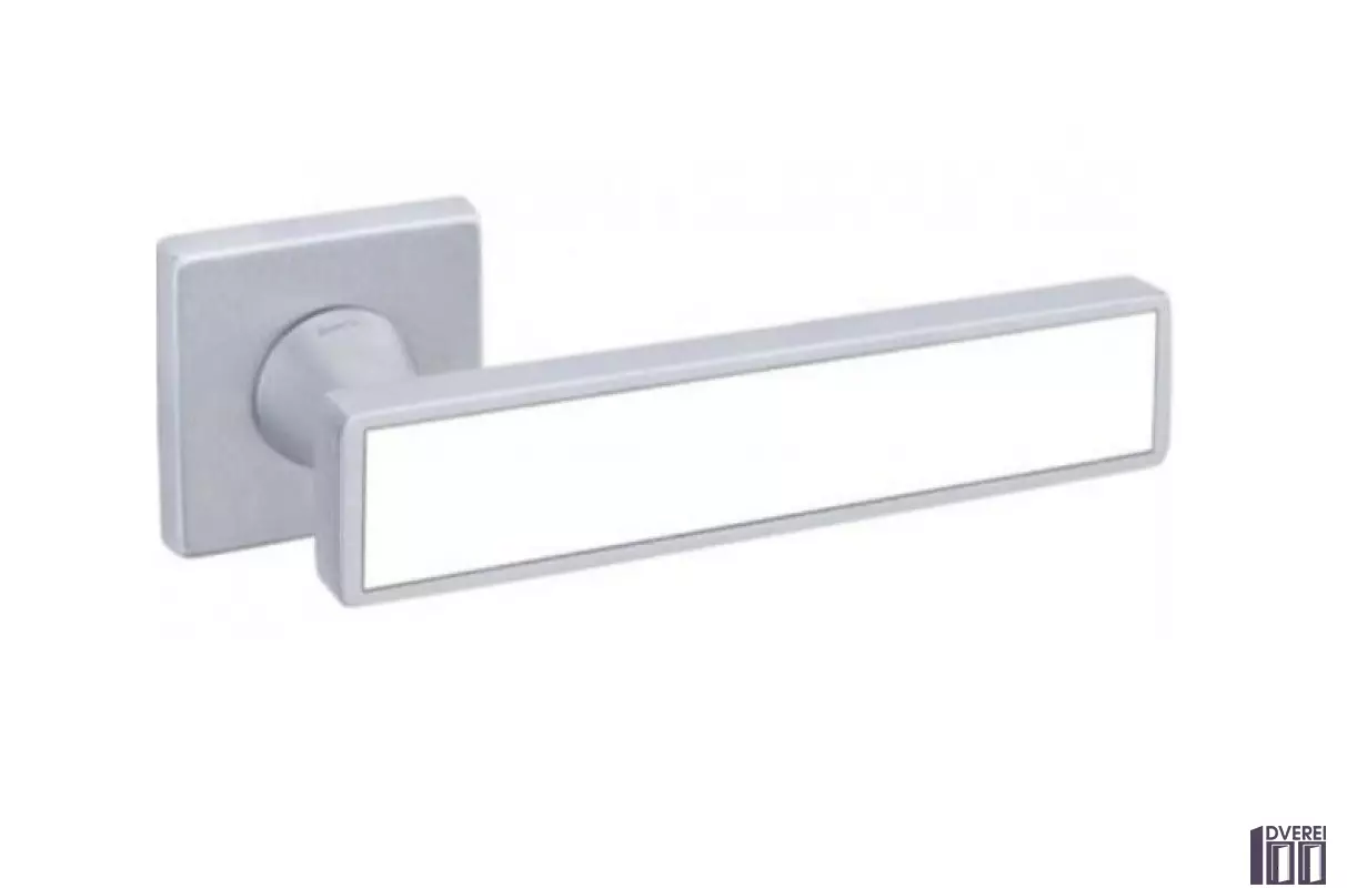 Ручка DND на розеті SOCHIC L 02 SL14-ZCSBI матовий хром/біла вкладка