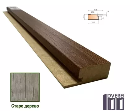 Стартова планка МДФ 1234 Старе дерево 33,2*11,6*2800 (1 шт.)