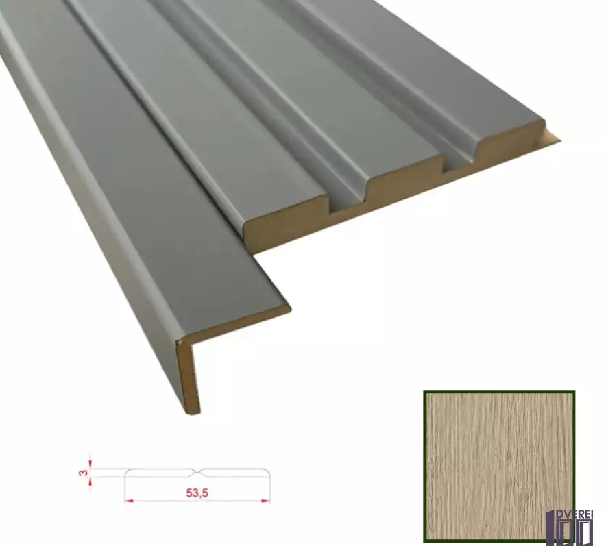 Універсальний декоративний кут МДФ 0354 Пекан 54 х 3 х 2800 (1 шт.)