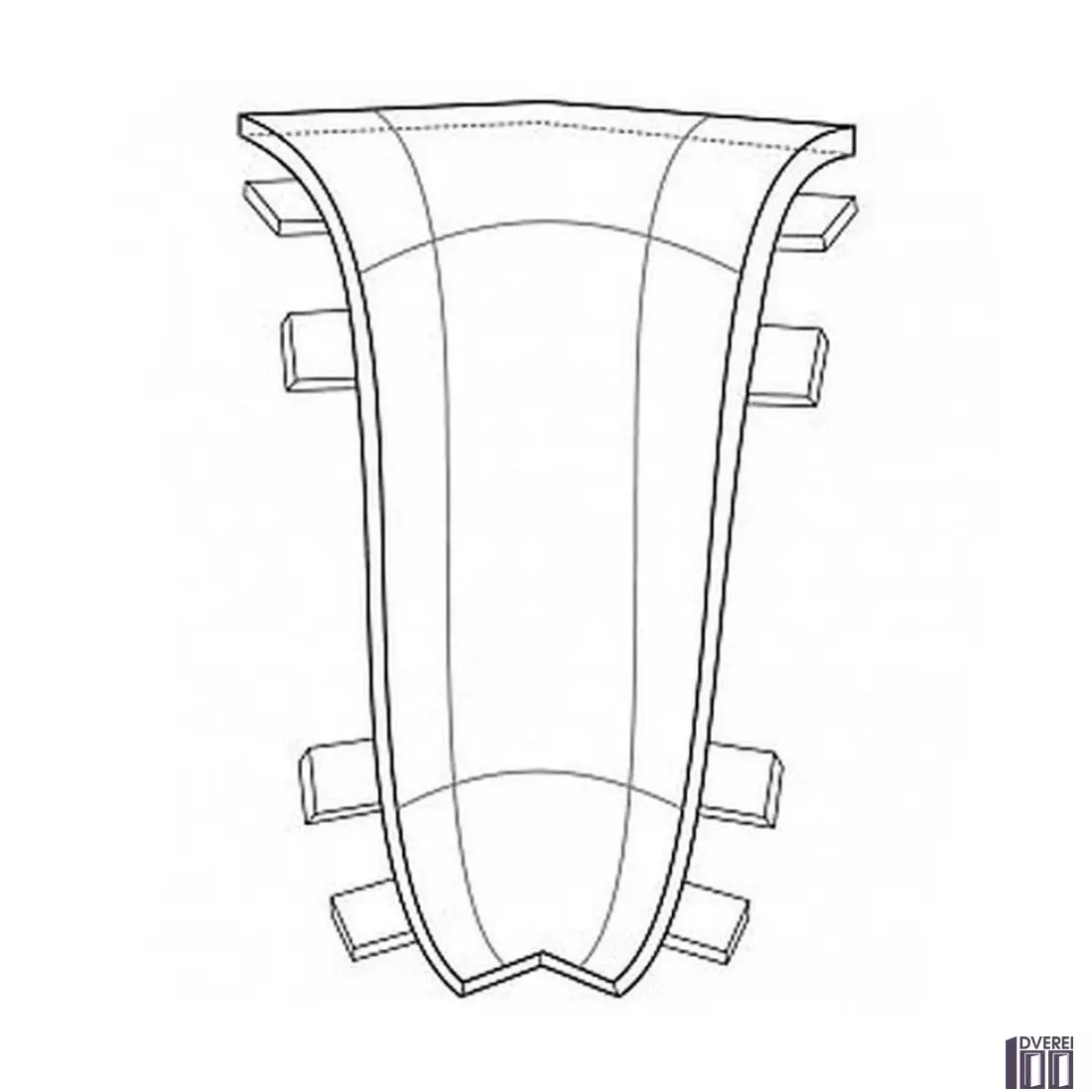 Куточок внутрішній для плінтуса з кабельканалом (акація сіра)_2