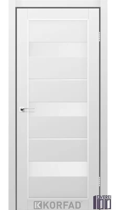 Двері міжкімнатні Korfad PORTO PR-12 Super PET сірий сатин білий