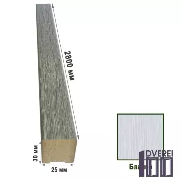 Рейки декоративні МДФ 2529 Бланко 25х30х2800 (1 шт.)