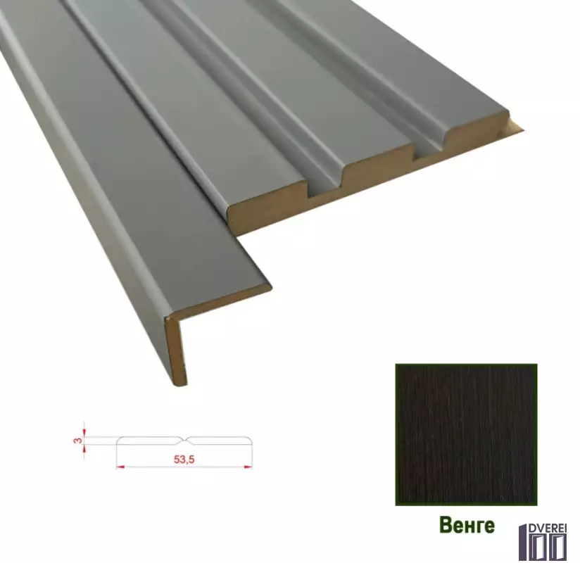 Універсальний декоративний кут МДФ 0354 Венге 54 х 3 х 2800 (1 шт.)