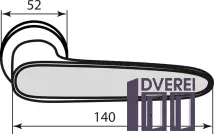 Ручка RDA Idea хром/чорний 1/2 ф/з 49054_2