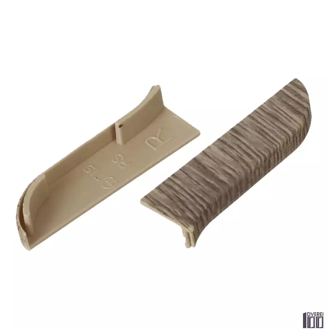 Заглушка для плінтуса з кабельканалом ліва (дуб темний)_2